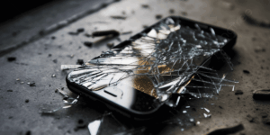 picture of screen broken Iphone