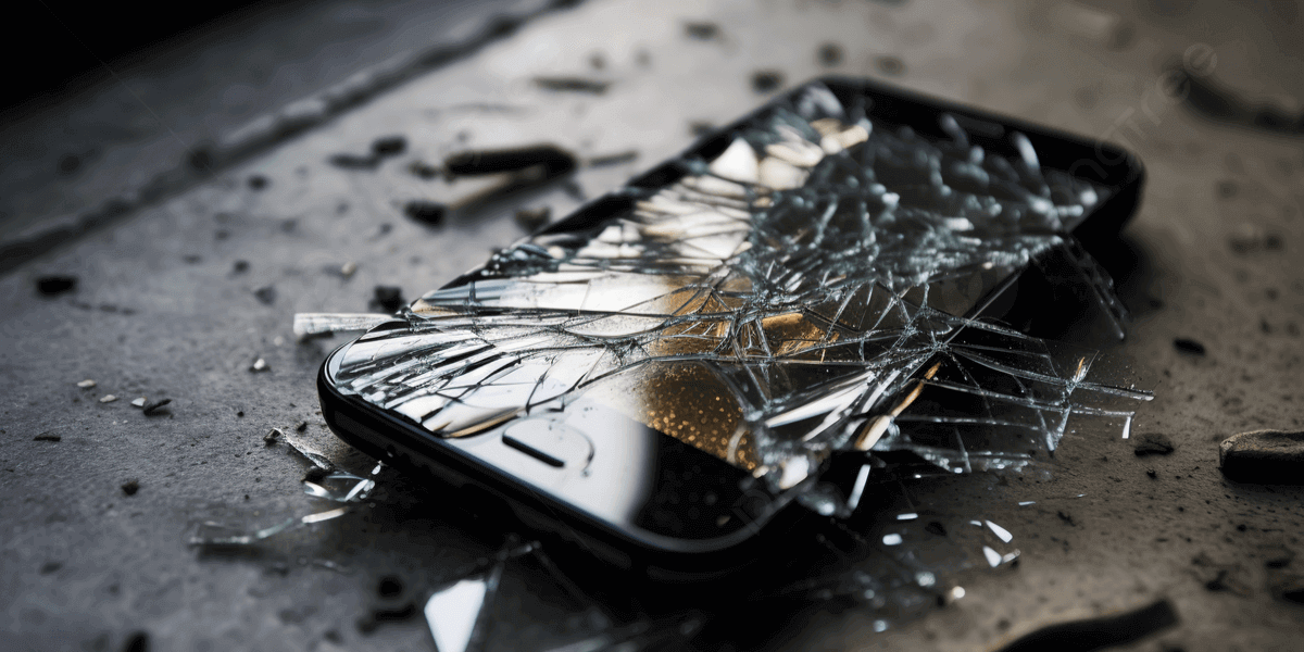 picture of screen broken Iphone